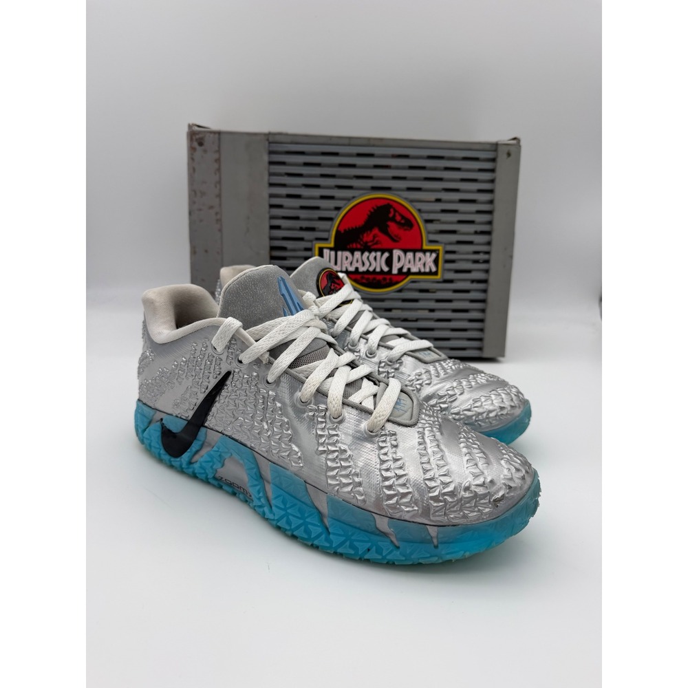 VNDS Nike Ja 3 JP Jurassic Park Metallic Silver Blue IU7240-002 Size 10 OG Box